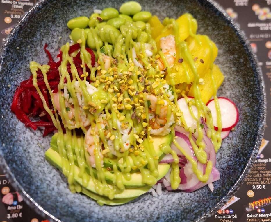 Poke langostino thai