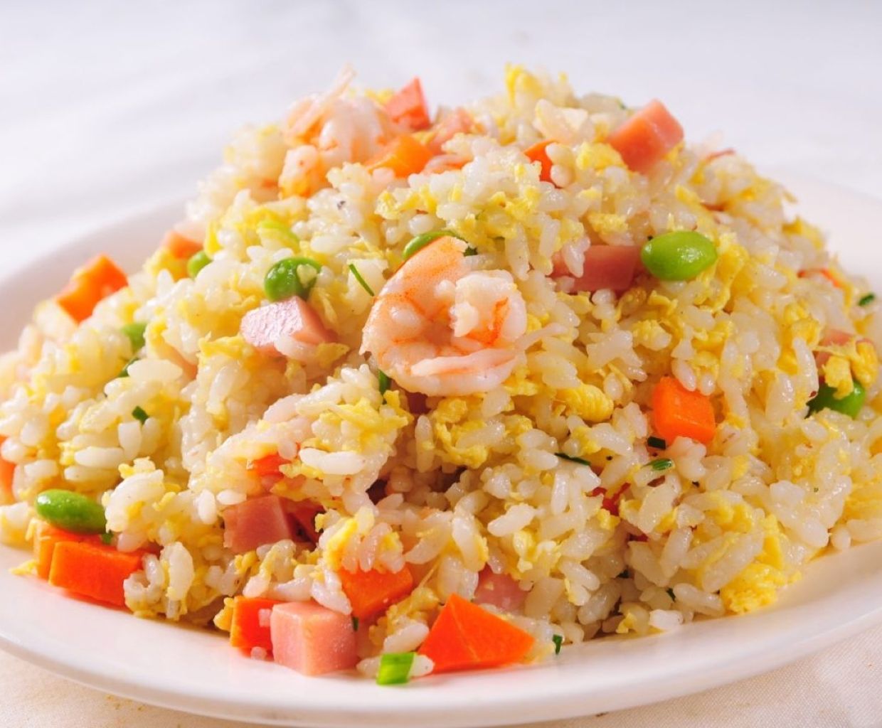 Arroz frito con gambas